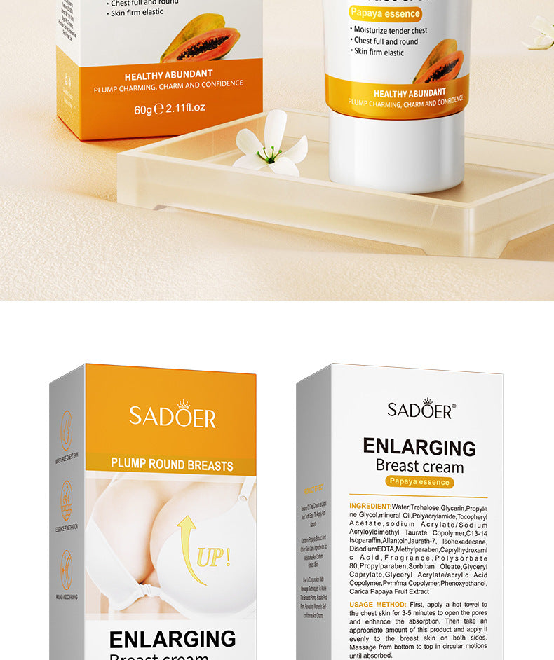 Body Cream SADOER Papaya Coconut Extract Body Care60g  Foreign Trade Factory Direct Sales