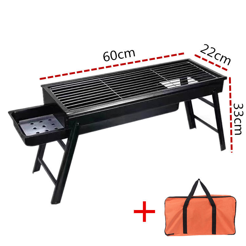 BBQ Grill Outdoor Smokeless Folding BBQ Rack Household Courtyard Charcoal Grill Portable Oven Outdoor Portable