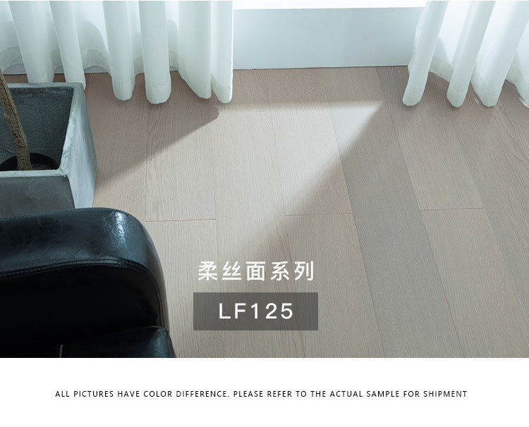 Free home installation with solid wood skirting board included Smooth Skin Feel Lacquer Flooring New Three-Layer Solid Core Real Wood Oak Flooring
