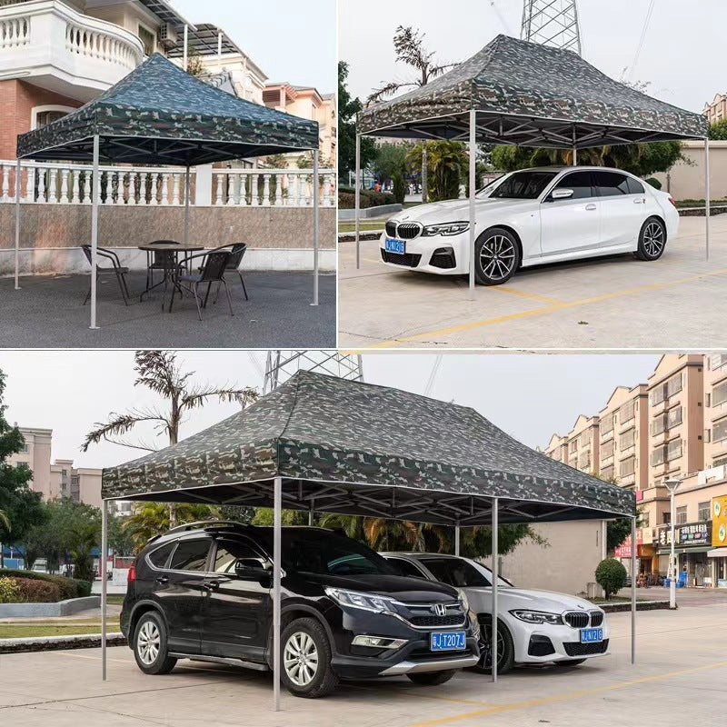 Outdoor Camouflage Tent Four-Corner Rain Shelter Umbrella Folding Tent Rain Cover Stall Tent Rainproof Sunshade Four-Corner Canopy