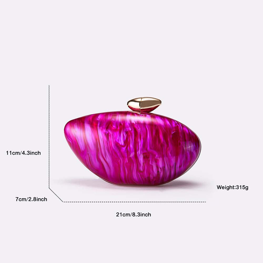 European and American Trend New Style Bag for Women Fashionable Light Luxury Versatile Bullet Head Acrylic Simple Evening Bag Clutch for Women
