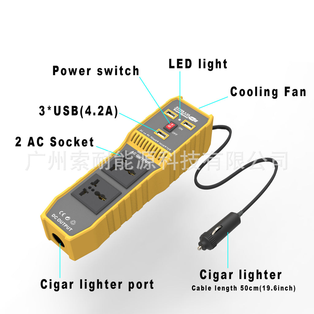 Automobile and Motorcycle Parts Car Converter Car Inverter200W Car Inverter Power Supply12V Turn110V/220V