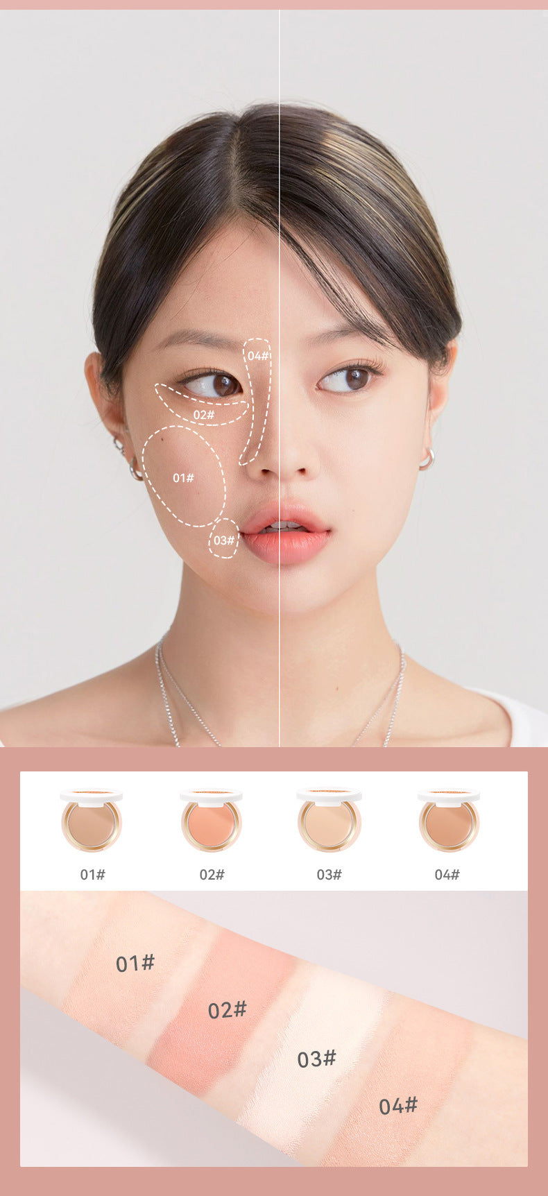 New Product SHELOVES Concealer Matte Highlighter Face Brightening Natural Shadow Tear Trough Concealer