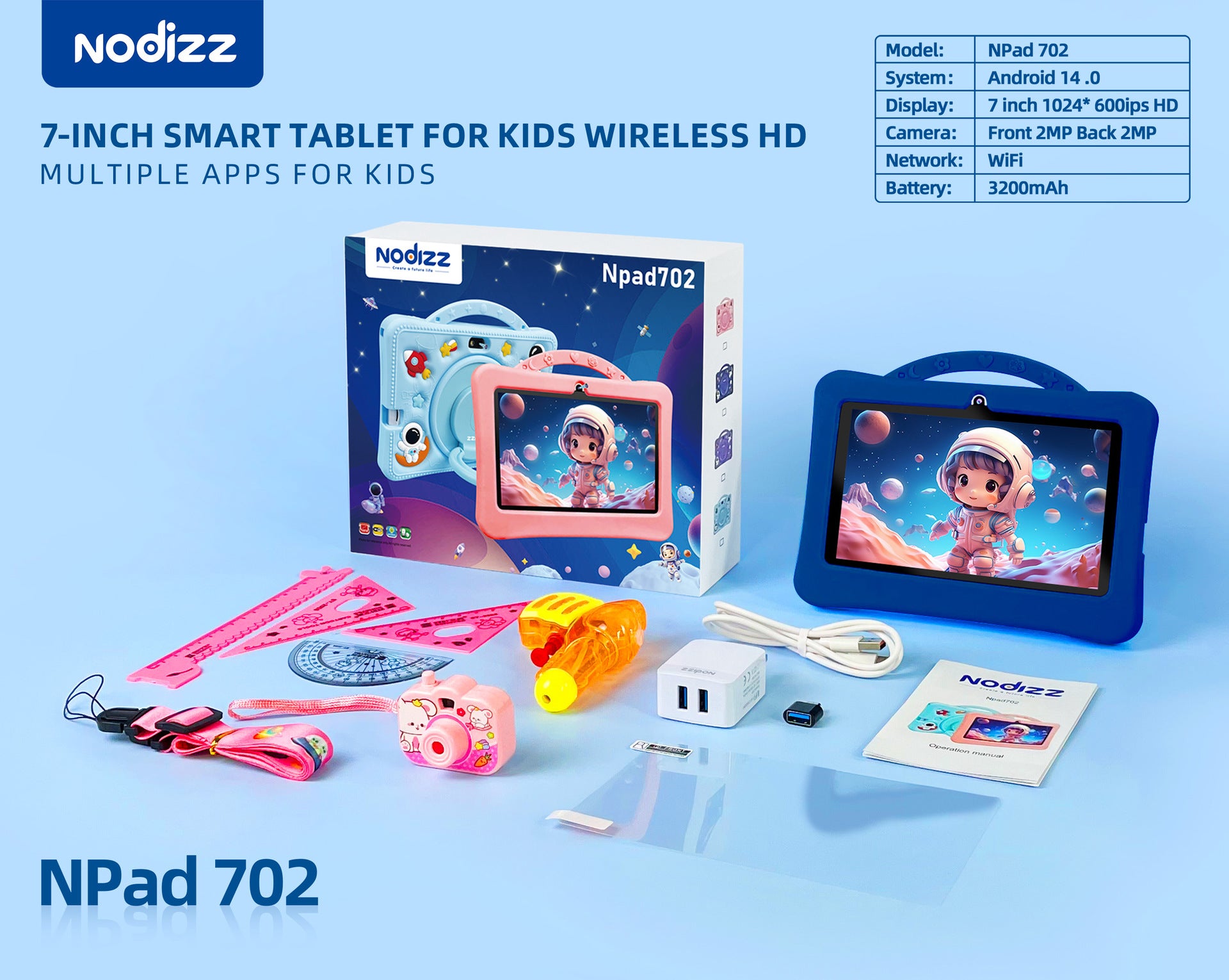 Npad702Children's Tablet Computer WiFi Cellular Network Google Store APP Download Children's Toy Family Bucket