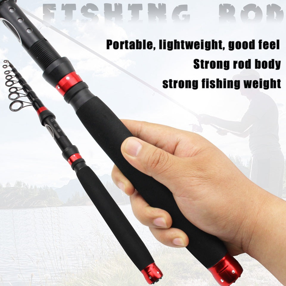 Ultra Short Ultra Light Retractable Lure Rod Small Sea Rod Rock Fishing Boat Fishing Rod Extended Handle European and American Fishing Gear