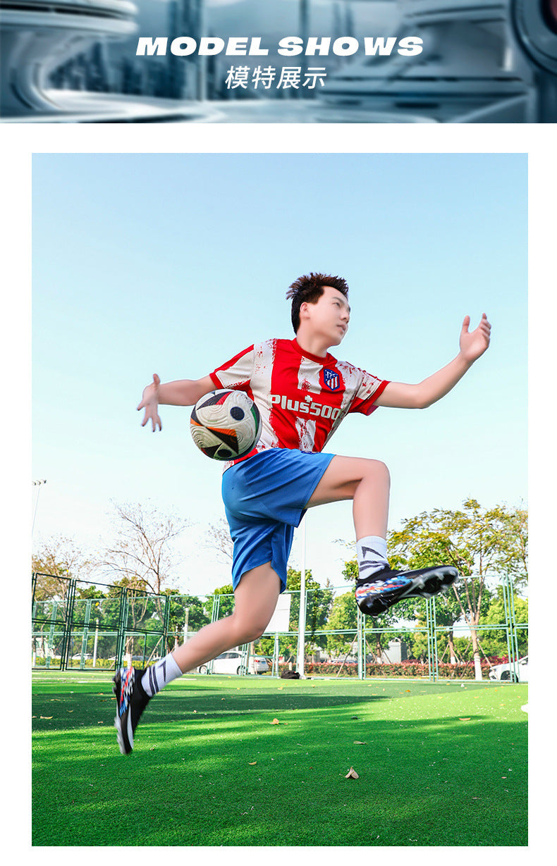 New Large Size Long Spike Football Shoes Low Top Youth Competition Training Student Football Sports Shoes
