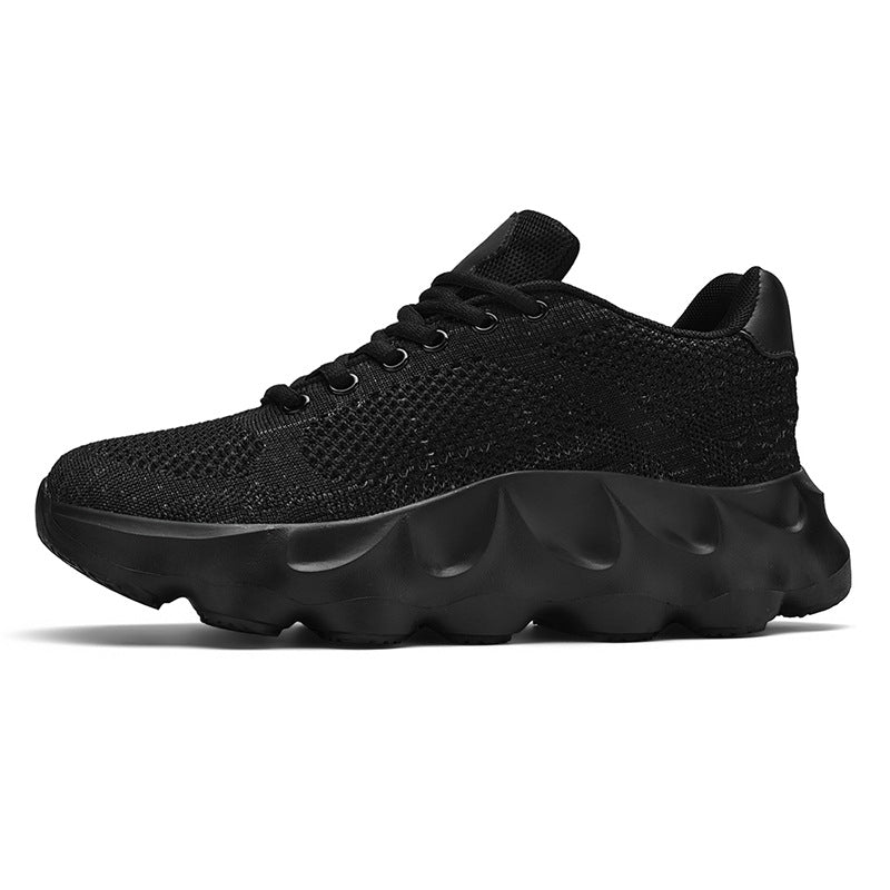 2025Autumn Large Size Men's Mesh Breathable Lightweight Height-Increasing Running Shoes Outdoor Hiking Casual Sports Shoes