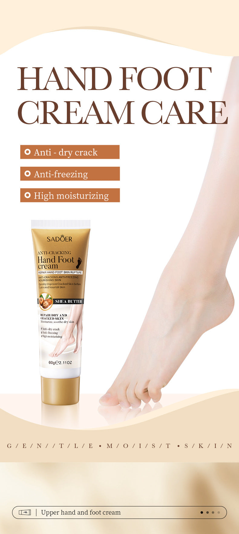 Hand and Foot Cream60g SADOER Hydrating, moisturizing, anti-cracking, hydrating fragrance hand cream for  foreign trade wholesale