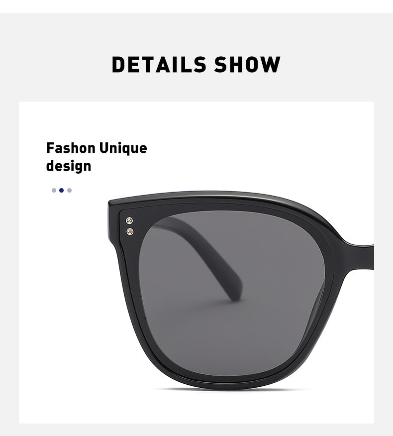 gm Same Style Korean Fashion TR90Polarized Sunglasses for Men and Women Anti-glare Square Frame Sunglasses Wholesale