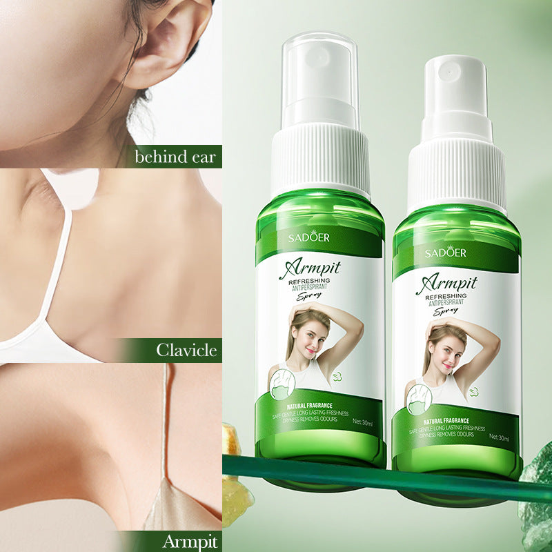Underarm Antiperspirant Perfume Spray SADOER Portable Deodorant Spray for Body Odor and Sweat Control Cross-Border Wholesale