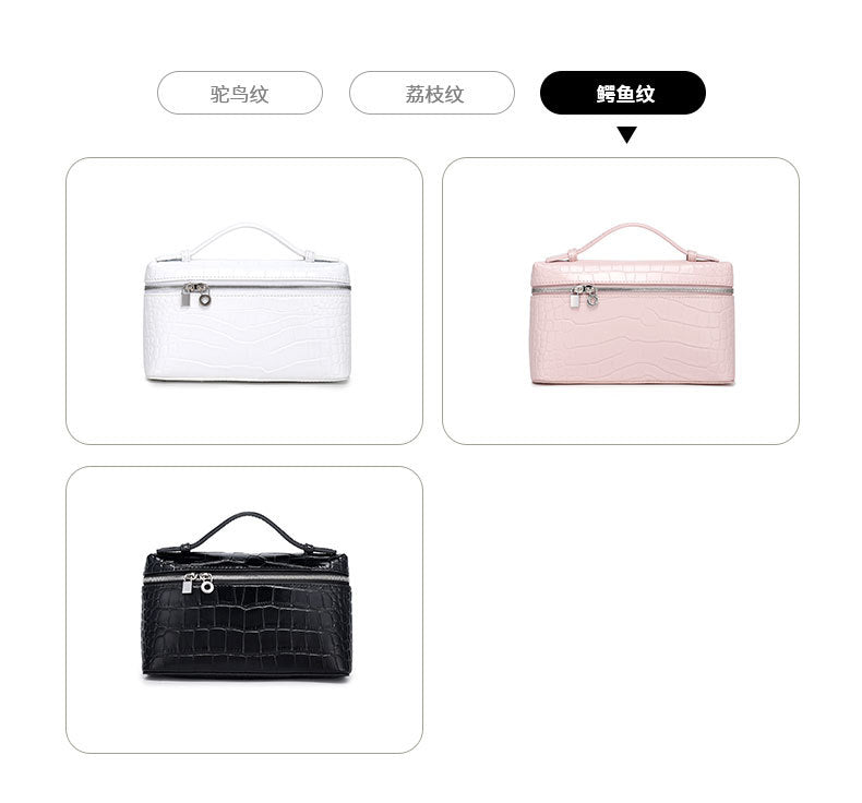 GIgi Same Style Women's Bag Niche Elegant Handheld Lunch Box Bag Women Simple Top Layer Cowhide Single Shoulder Crossbody Small Bag