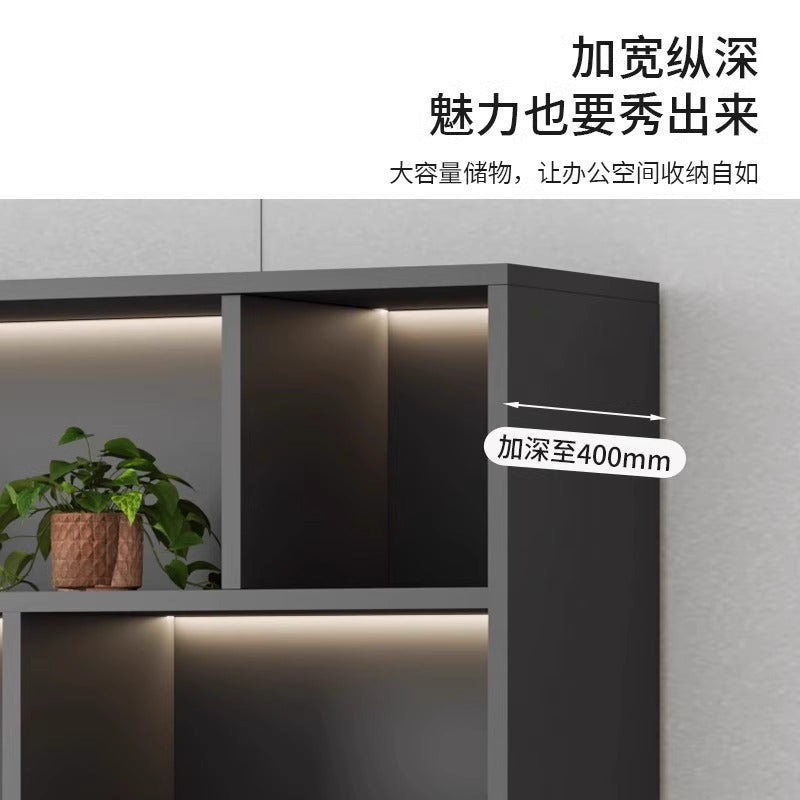 Office File Cabinet with Lock Storage Cabinet Wooden Modern Bookshelf Boss Background Cabinet Archive Cabinet