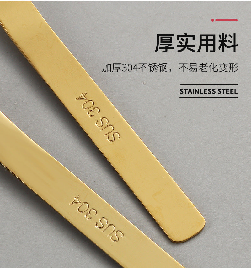 304Stainless Steel Fork Hotel Restaurant Fruit Fork with Base6Home Cake Dessert Fork Set