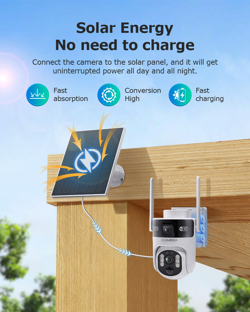 Private Model AOV Solar-powered Binocular Camera4G Outdoor Solar Camera6MP High Definition Wireless Surveillance