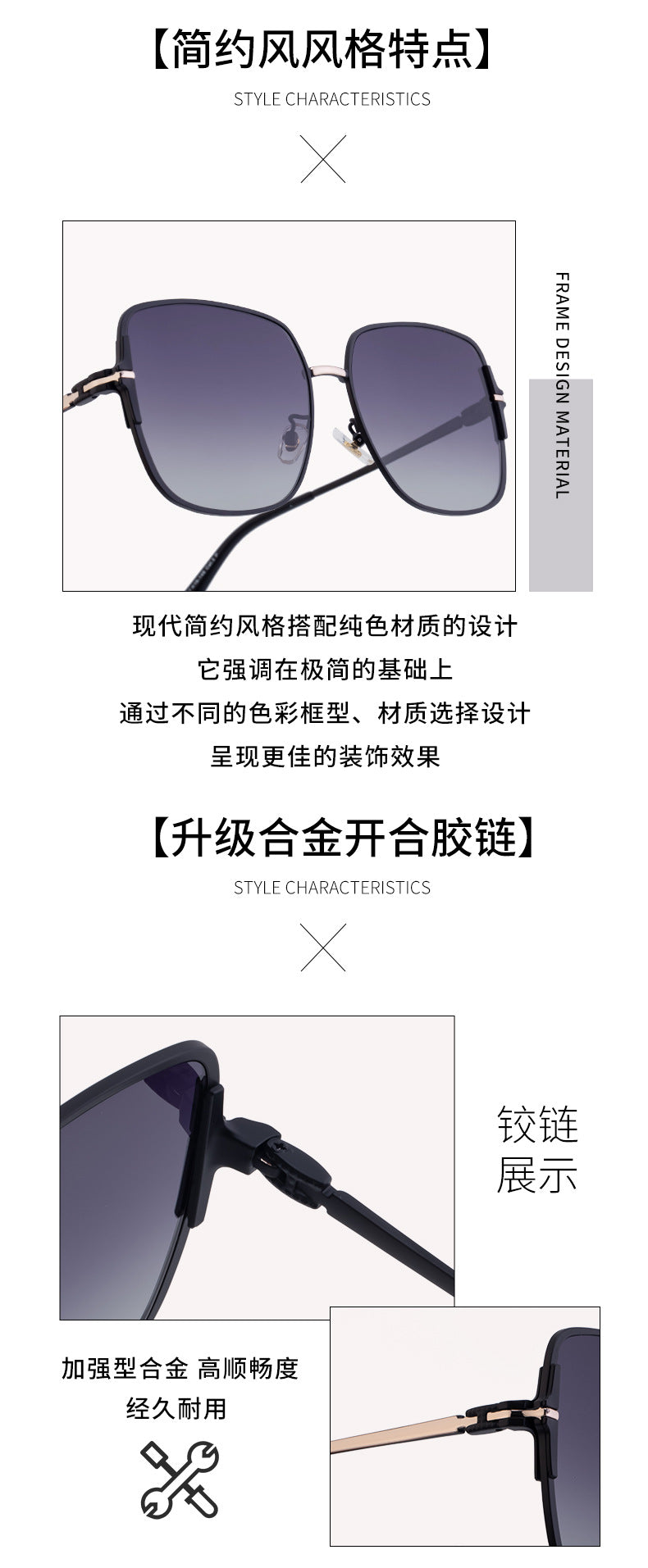 2025New European and American Fashion Square Frame Polarized Sunglasses for Women High-end Outdoor Sun Protection Sunglasses Wholesale