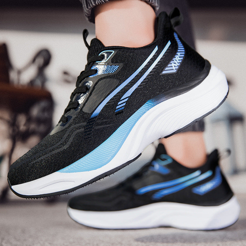Casual mesh shoes new soft sole cushioning men's running shoes breathable mesh2025New lightweight high-elastic sports shoes