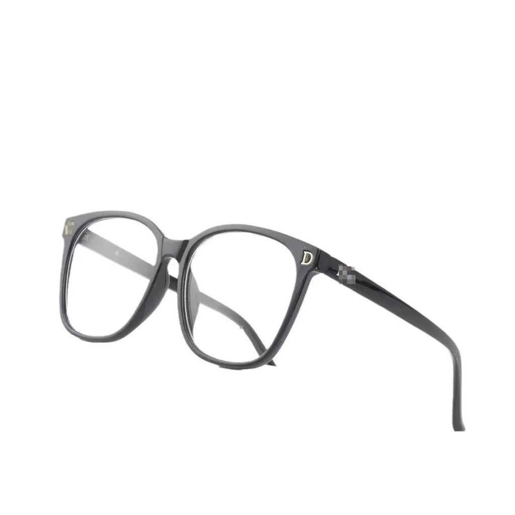 New D Anti-Blue Light Plain Glasses Large Frame Face Covering Bare Face Artifact Prescription Customizable Xiaohongshu Same Style Wholesale