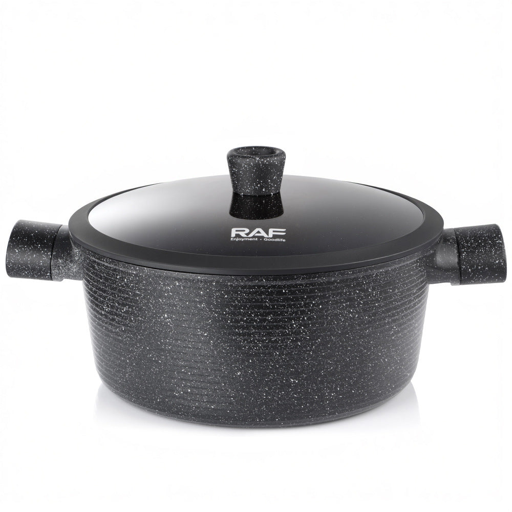 RAF Hot Sale Non-Stick Pan Ceramic  Inside and Out Flat Bottom Cooking Pan Universal Stove Cookware Set Ten-Piece Set