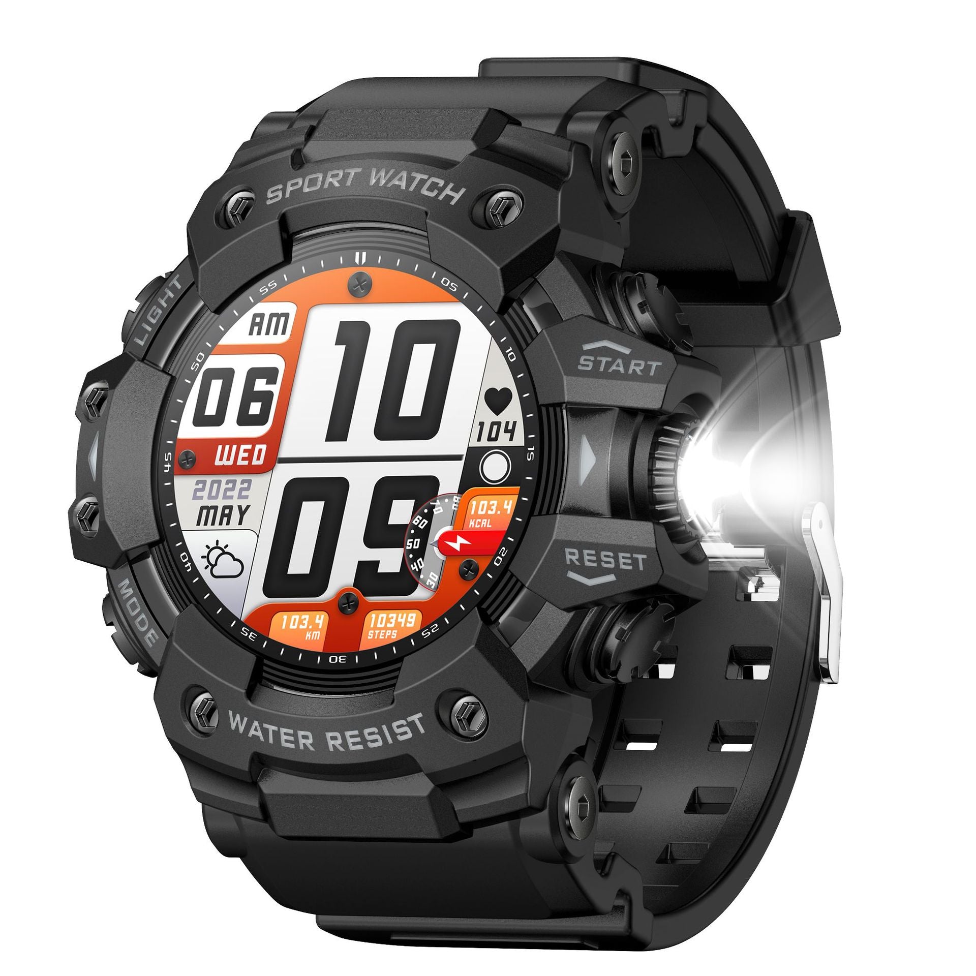 LC21Smart Watch Bluetooth Call True Heart Rate Step Sleep Compass Deep Waterproof Mechanical Style Sports