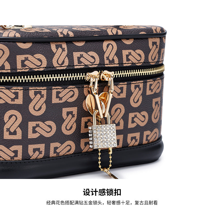 European and American Retro Printed Chain Small Square Bag Trendy Crossbody Women's Bag Niche Versatile Shoulder Handbag Women's Manufacturer
