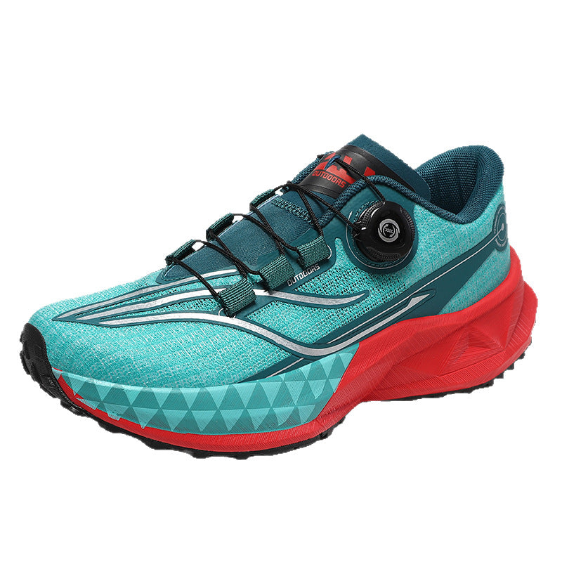 Full Palm Carbon Plate Sports Running Shoes Double Layer Popcorn Outdoor Trail Running Shoes Marathon Men's and Women's Shoes