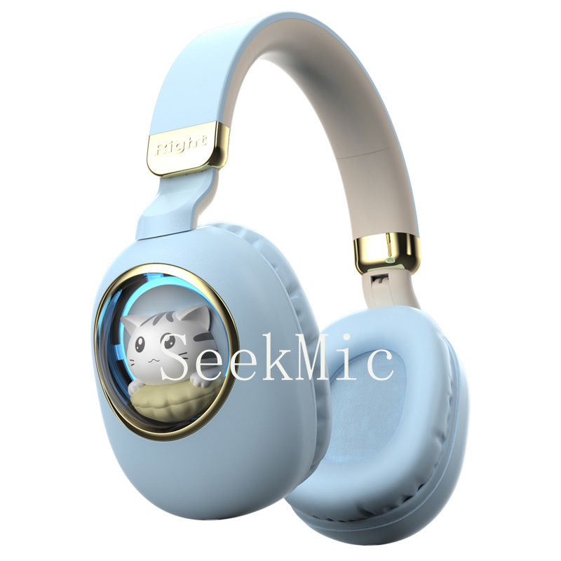 Wireless Headset Bluetooth Earphones Long Battery Life Student Children Cute Cartoon Gaming Headset