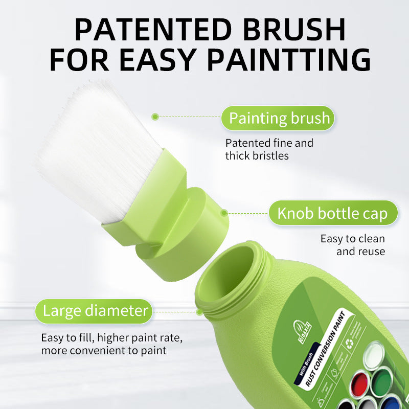 Qixia Water-Based Anti-Rust Paint, Rust-Free Roof Iron Rust Conversion Paint, Color Steel Tile Renovation Paint, Water-Based Anti-Rust Paint
