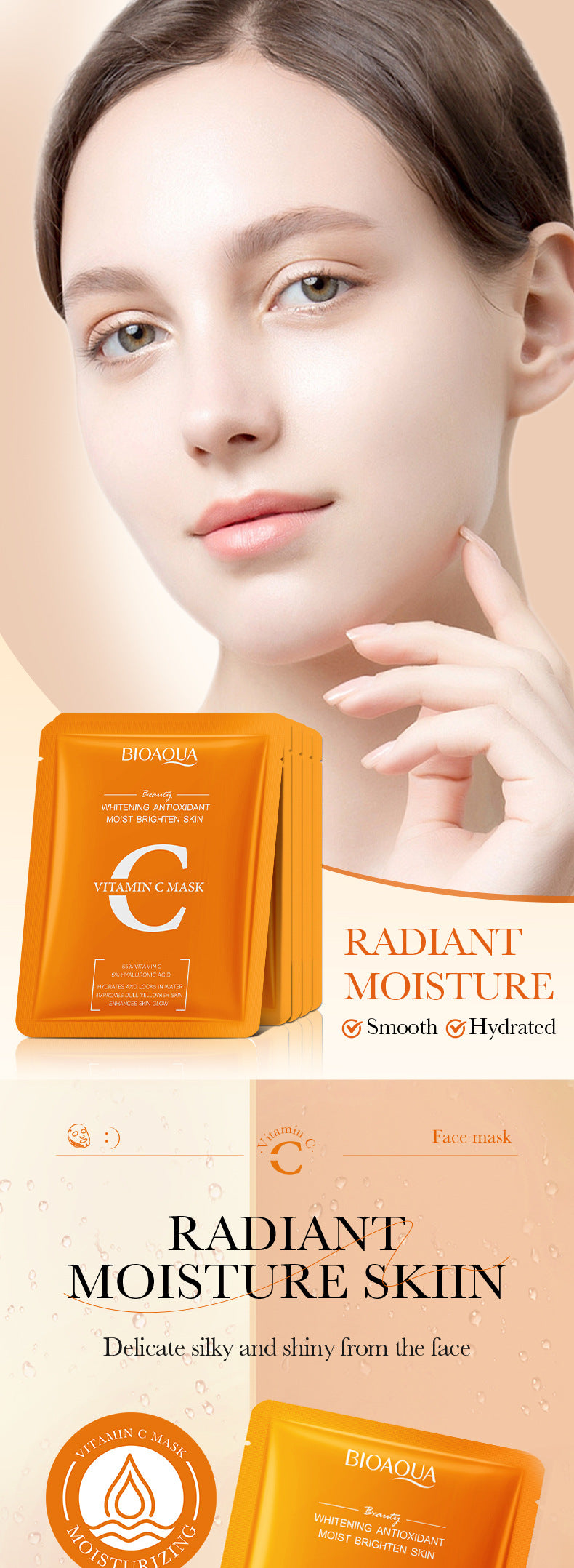 Mask25g BIOAOUA Dimension C Retinol Hydrating Moisturizing Mask Sheet Pack  Wholesale