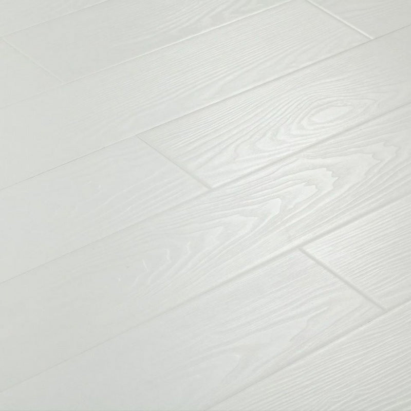Eco-friendly Hdf Board Birch Wood Pure Milk White Glossy High Gloss Black and White Laminate Flooring for Events