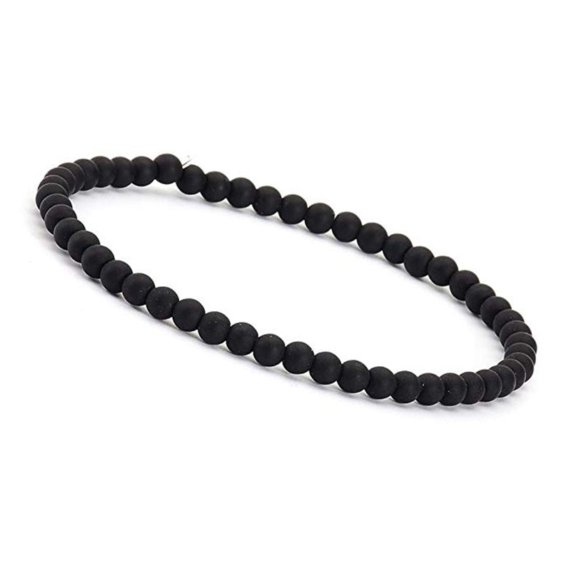 4mm Tiger Eye Stone Bracelet Small Natural Stone Striped Agate White Pine Beaded Moonstone Women's Bracelet