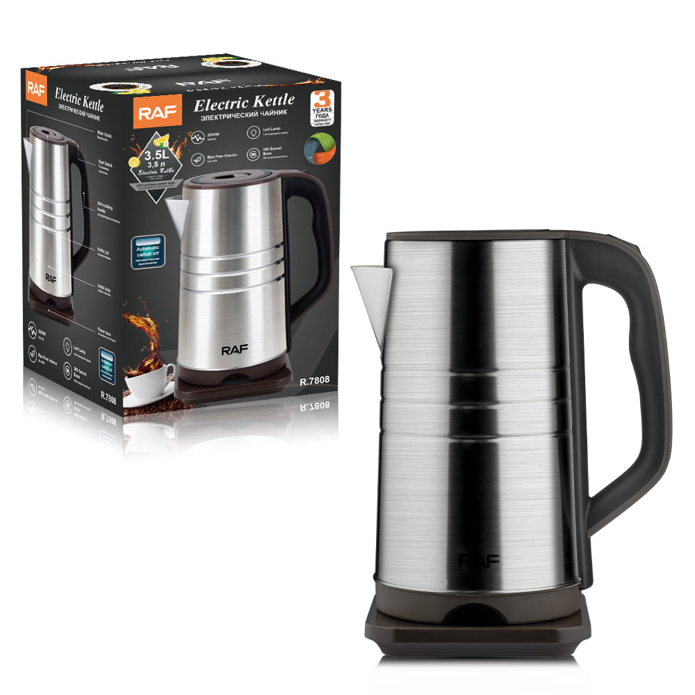 RAF European Standard Stainless Steel3.5L Electric Kettle Automatic Large Capacity Multi-Functional Kettle Overheat Protection
