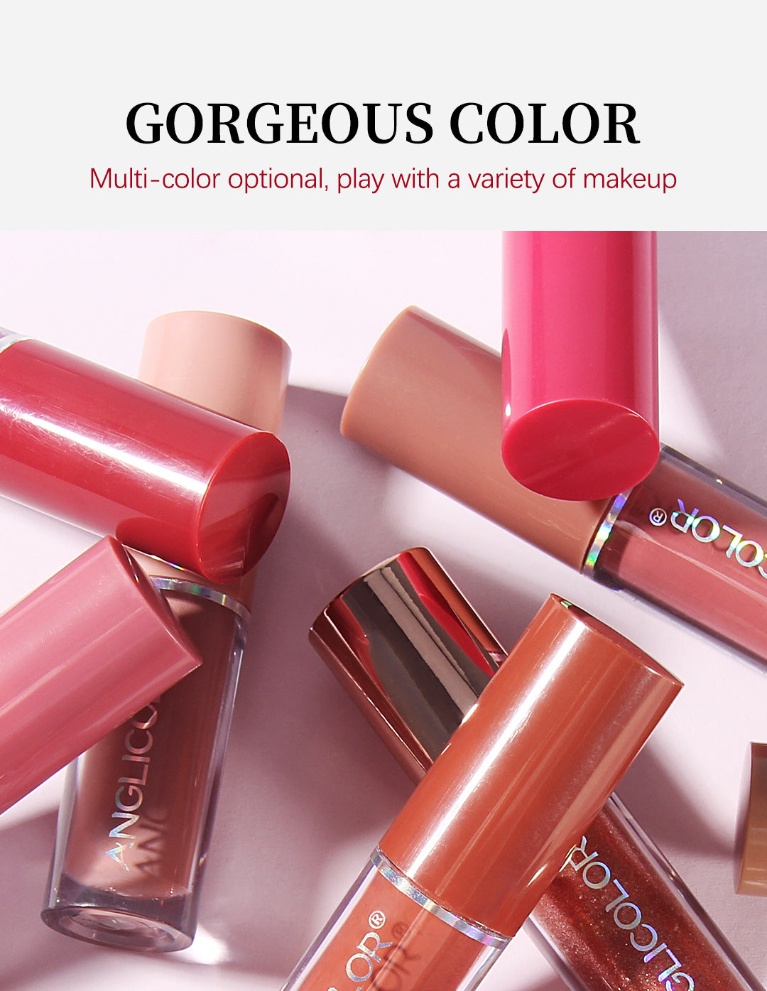 12Color Lip Glaze Set Velvet Matte Matte Lip Gloss Non-Fading Liquid Lipstick European and American Makeup