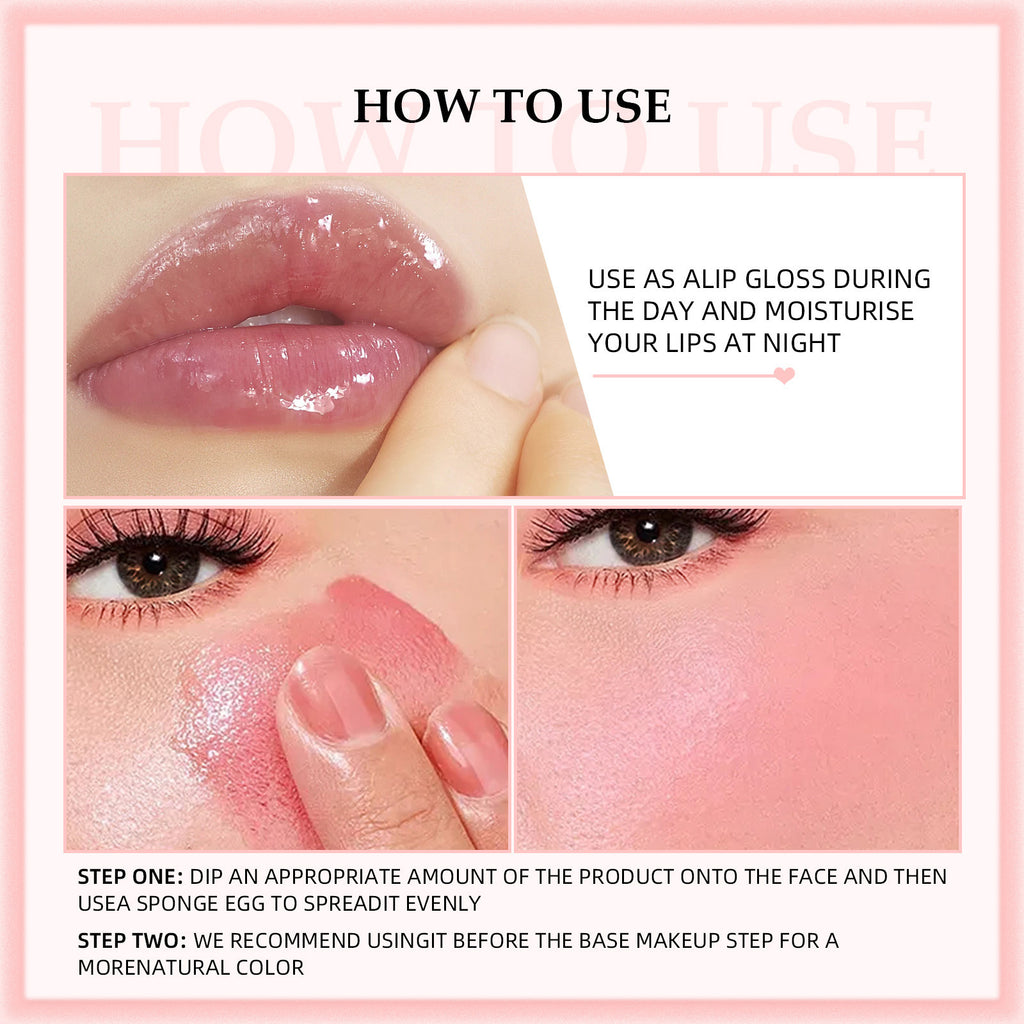 SHELOVES Color Changing Blush Cream Color-Chaning Blush Natural Nude Makeup Rouge Blush