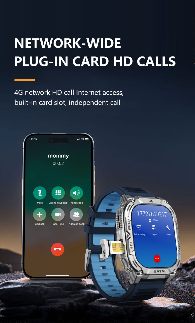 B25Smart Watch5G All-Network Compatible Google Store APP Download True Step Count Heart Rate Front Camera Sports Waterproof Shockproof