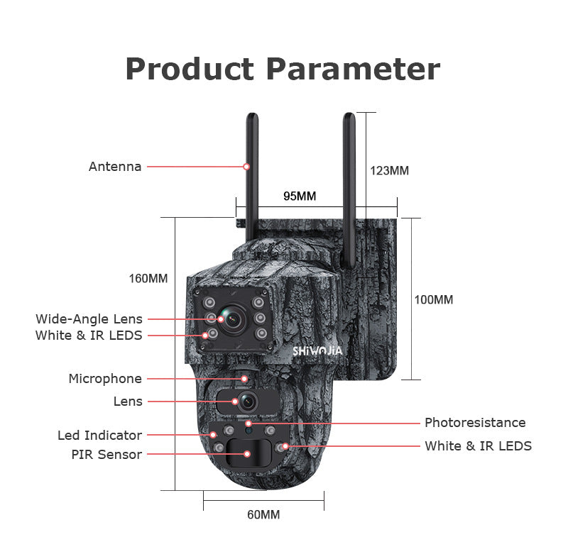 AOV Low Power Consumption4G Solar camera outdoor wireless600Ten Thousand Pairs of Lenses