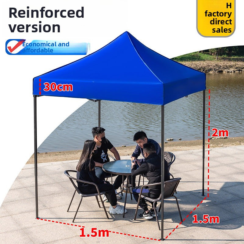 In Stock Outdoor Advertising Four-Corner Tent Rainproof Sunproof Thickened Event Exhibition Market Stall Sunshade
