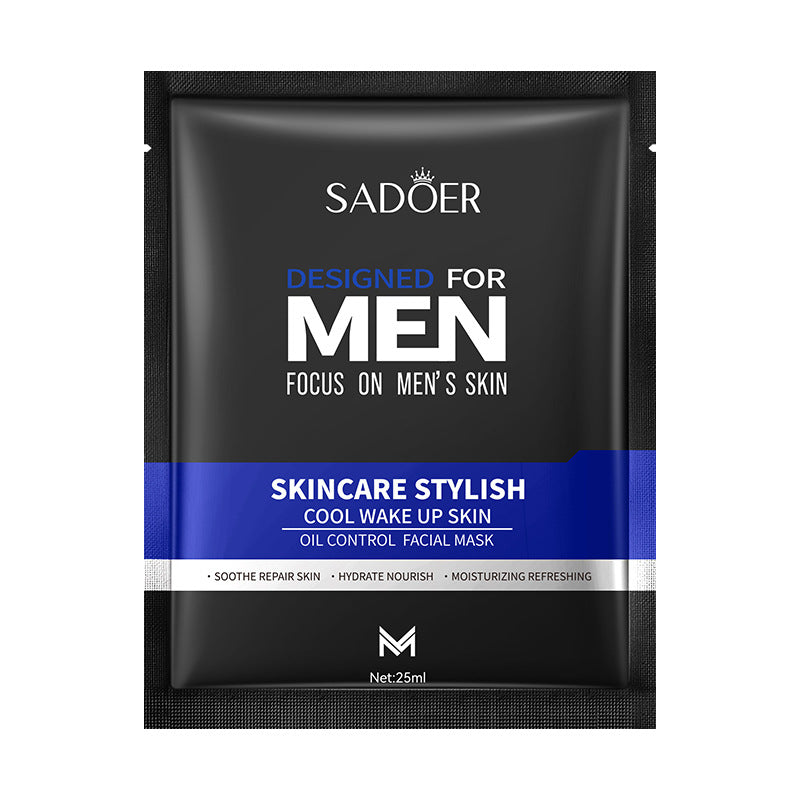 Men's Face Mask25g SADOER Cool and Refreshing Men's Hydrating Mask Stickers  Wholesale