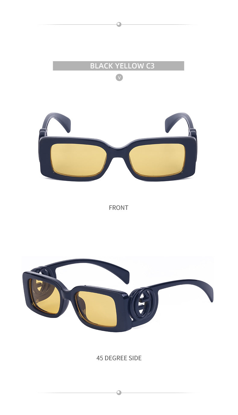 New Fashion Square Frame Sunglasses for Women, Unique Small Frame Sunglasses for Men, Wholesale Glasses sunglasses