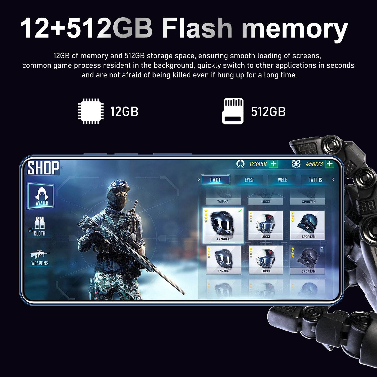 Hot Sale GT10 Pro Smartphone12+512G High-end Android smartphone Source Factory(Popular)