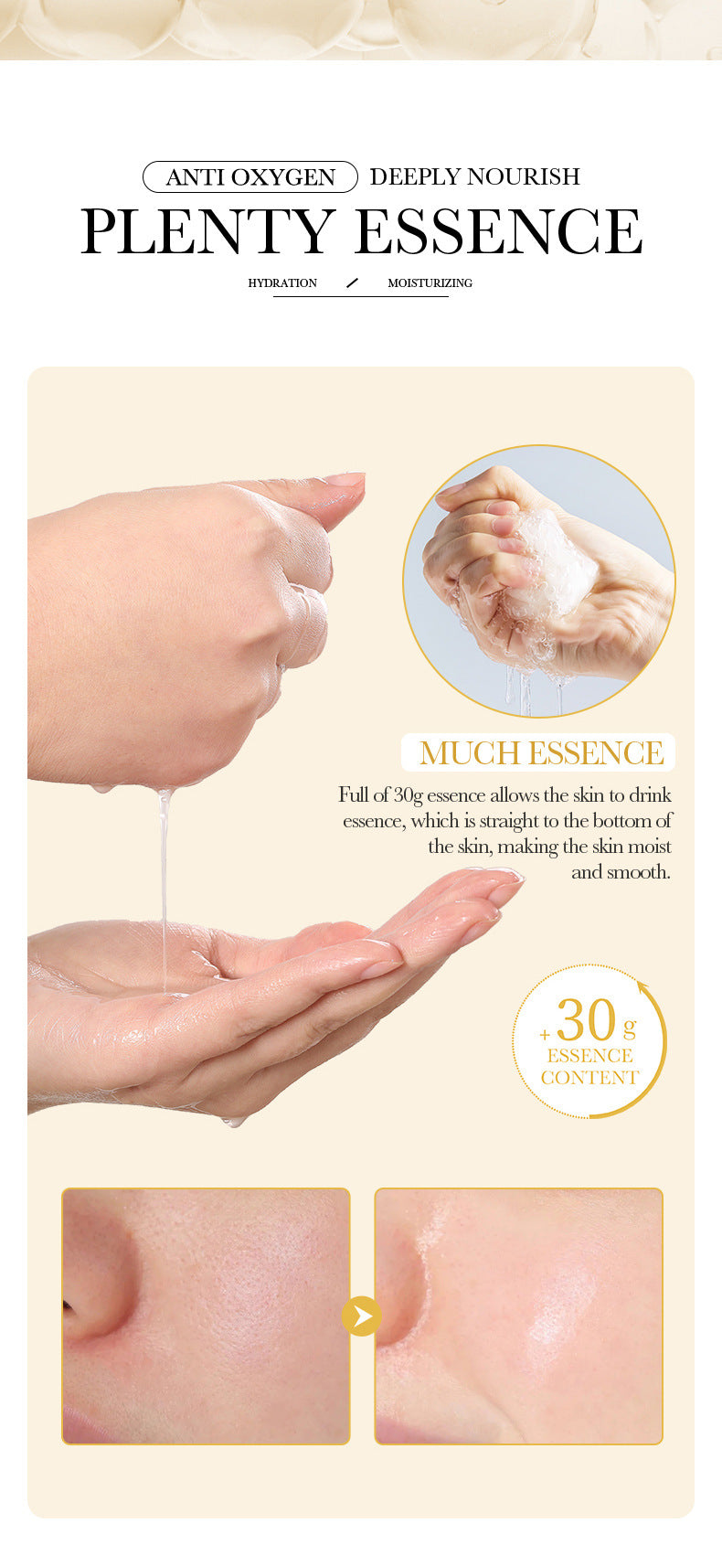 Mask30gBIOAOUA Honey Hydrating Pearl Moisturizing Rose Snail Moisturizing  Foreign Trade Wholesale
