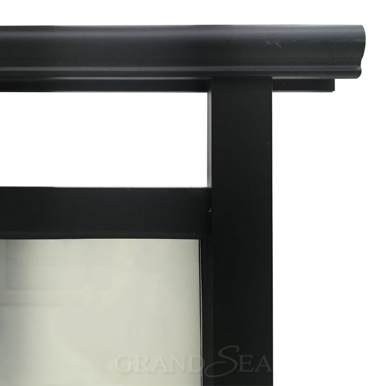 Factory Wholesale Price Matte Black Frame Stair Glass Railing Prices Design