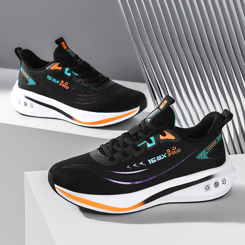 2025Large Size Marathon Running Shoes for Men and Women, Outdoor Aerobic Running, Lightweight and Breathable, Student Physical Test Running Shoes