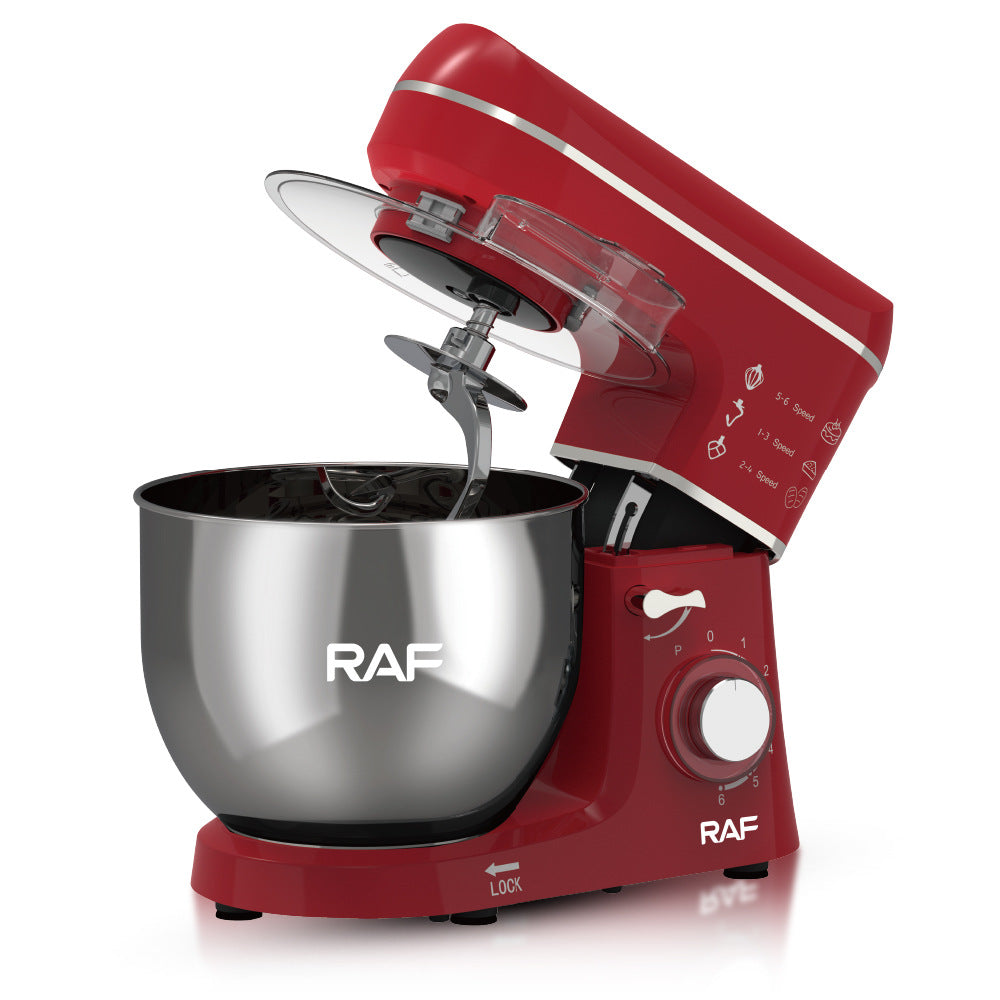 RAF EU Standard Kitchen Machine Stainless Steel Bowl High Power Dough Mixer Egg Beater Mixer Egg Beater