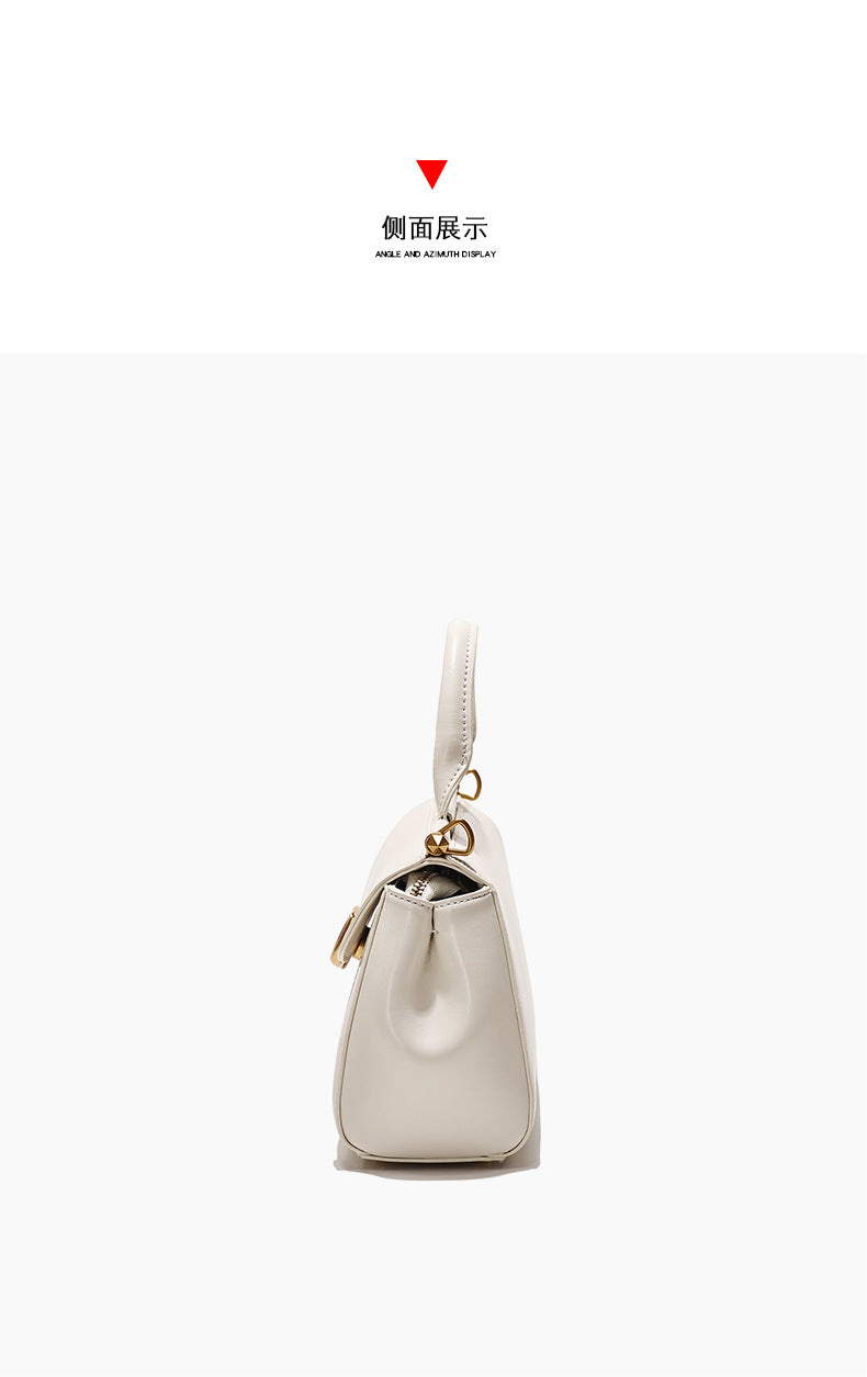 Vintage Simple Small Square Bag2025New Korean Style Personality Single Shoulder Bag Casual Crossbody Bag High-end Niche Handbag