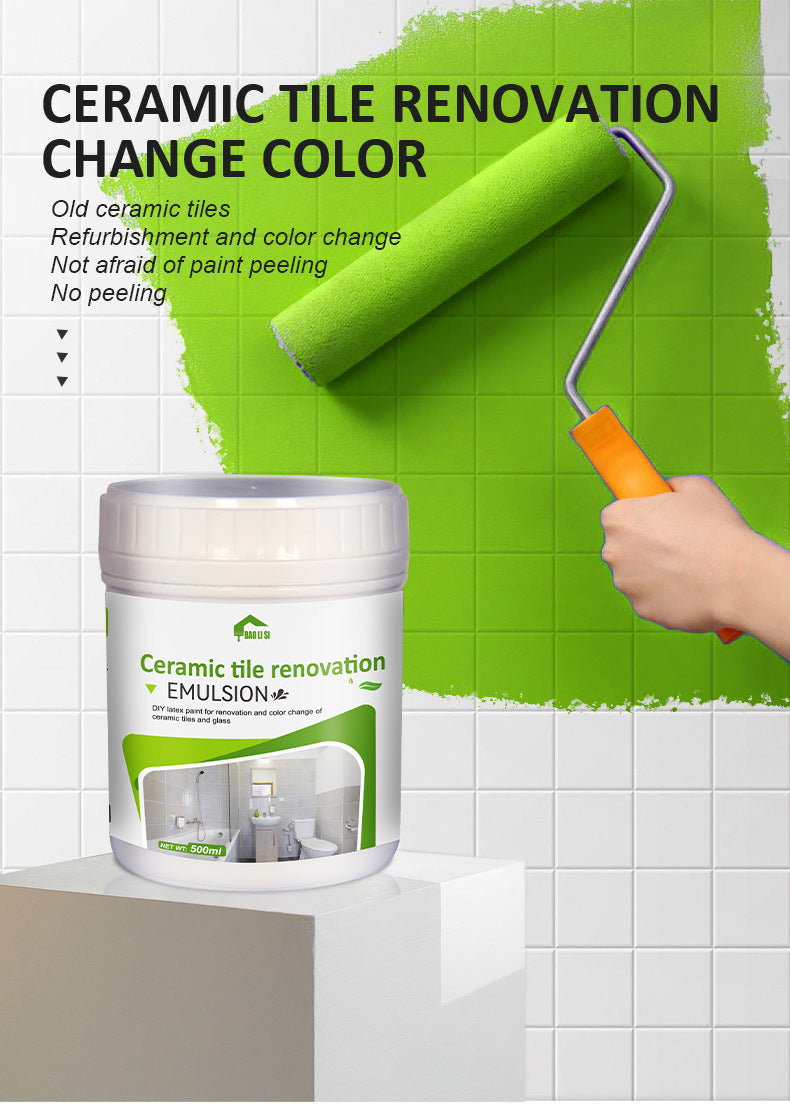 Water-based Tile Paint Bathroom Renovation Color Change Floor Coating Waterproof Wear-resistant Glass Latex Paint Mildew-proof