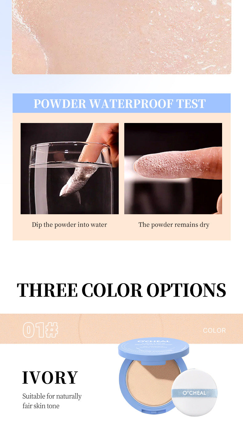 OCHEAL Ouqianya Oil Control Powder Long-lasting Waterproof Matte Setting Powder10g Packaging