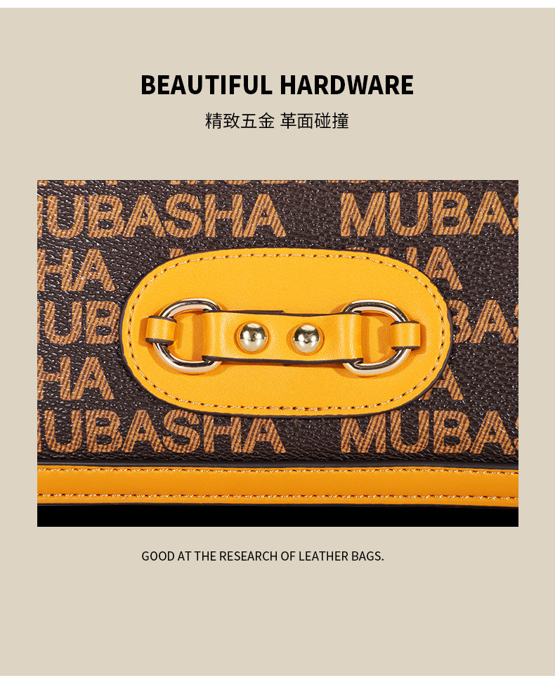 New Trendy Fashion Classic Retro Old Pattern Small Square Bag Personality Shoulder Bag Stylish Chain Crossbody Bag
