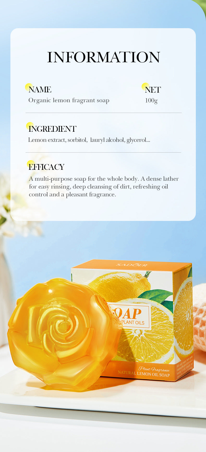 Handmade  Soap100g Essential Oil Plant Fruit Deep Cleansing Body Soap Export Manufacturer Wholesale