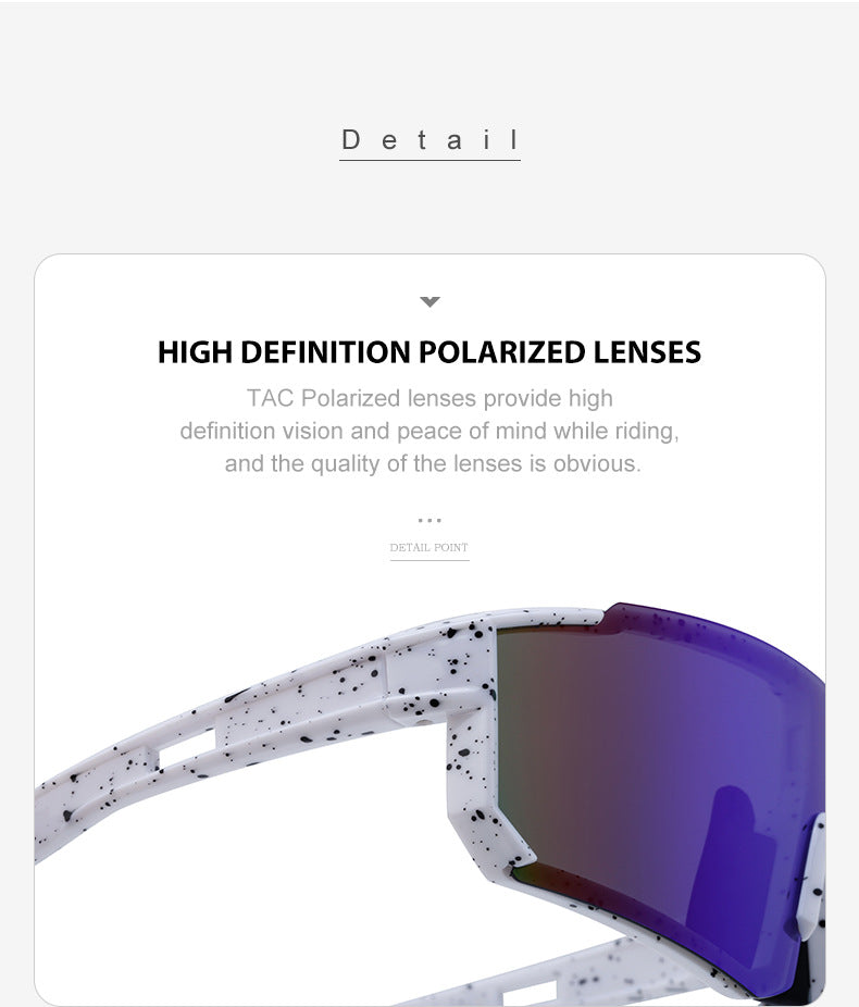 Outdoor Cycling Windproof Sunglasses for Men and Women, European and American Style One-piece Mountaineering Polarized Sunglasses Wholesale sunglasses