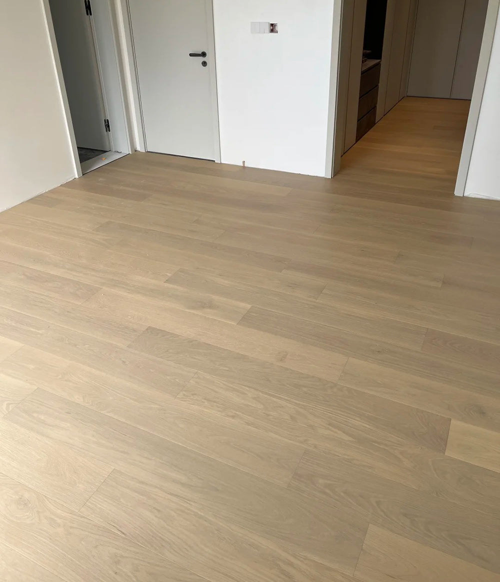 14mm Engineered Three-Layer Solid Oak Wood Flooring | Custom Natural Oak Surface Waterproof for Residential Commercial Outdoor